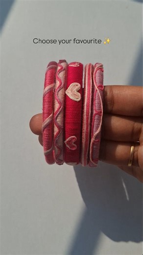The Bangle Box on Instagram: "Choose your favourite 💖✨️ #handmadejewelry #handmadewithlove #threads #threadbangles #handmadebangles [ handmade thread bangles, thread bangles, handmade jewellery, diy bangles, bangle love, thread art, handmade with love, indian crafts, traditional jewellery, accessories, thread bangle designs, handmade fashion, artisan bangles, thread work, jewellery lover, handcrafted with love, unique bangles, custom bangles ]"