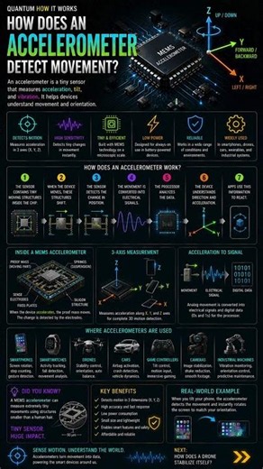 Quantum How It Works | Electronics | How Does An Accelerometer Detect Movement? #howitworks