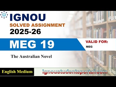 IGNOU MEG 19 Solved Assignment 2025-2026 | English Medium | Download PDF | IGNOU Students Portal