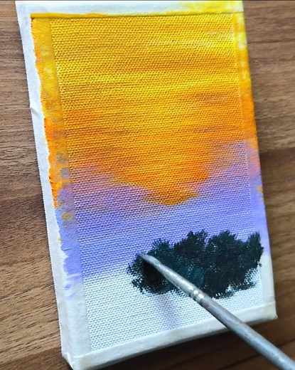 14K views · 228 reactions | Golden Sunset over the Grass acrylic painting  #painting #acrylicpainting #art #fblifestyle #artist | Vinee Painting | Facebook