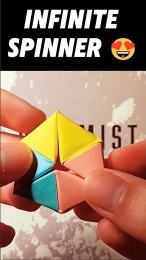 It Moves FOREVER ♾️ How to make Easy Origami INFINITE Flexagon Spinner | Paper Tutorial
