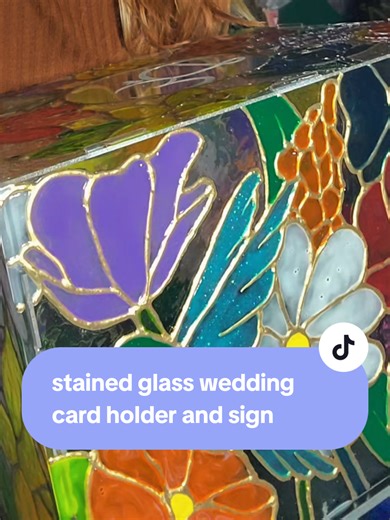 Stained Glass Wedding Card Holder and Sign DIY
