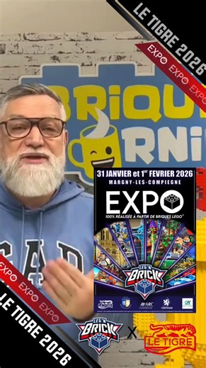 Il a fait partie et remportée la toute première édition #legomasters diffusé sur M6, Sébastien Lego Masters S1 📢 Découvrez sa vidéo exclusive où il vous annonce sa venue à l'Exposition Leg'n brick au Tigre pôle événementiel 2300m2 100% de briques LEGO® le 31 janvier et 1er février 2026. 📸 Prêt(e)s pour le rencontrer ? Alors réservez vite vos places 😉 4 euros l'entrée, gratuit pour les moins 8 ans. 📆 Date et lieu : le 31 janvier et 1er février 2026, SALLE EXPO LE TIGRE à Margny-lès-Compiègne 