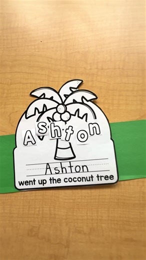 ABC coconut tree crown name crafts! TPT: Megabugs Primary Classroom Resources