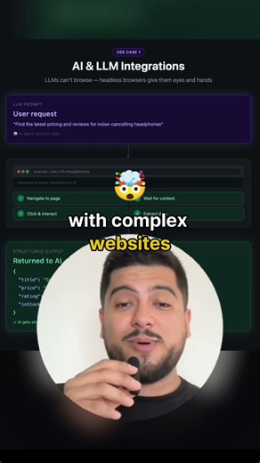 Headless browser use case 1 - AI Integration
