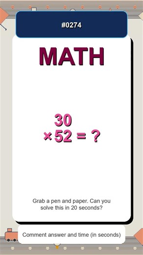 Multiply Before Time Runs Out #0274