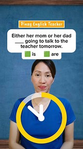 81K views · 6.2K reactions | If one of the subjects is plural, and they are connected by OR, NOR, EITHER/OR, and NEITHER/NOR, the verb should agree with the subject nearest to it. Examples: Either her mom or her sisterS ARE going to be at her graduation ceremony. Either her sisters or her mom IS going to be at her graduation ceremony. #esl #englishgrammar #ielts #civilserviceexam #grammar #pinayteacher #pinayenglishteacher #subjectverbagreement | Pinay English Teacher | Facebook