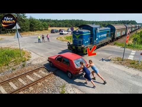 Most Unbelievable Train Moments Caught on Camera | Idiots in Cars #1
