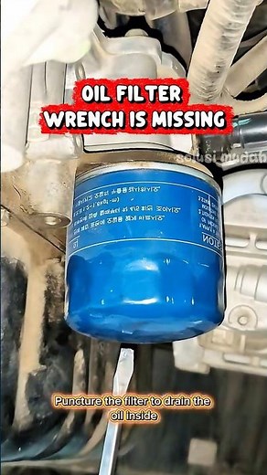 How to Remove an Oil Filter Without a Wrench