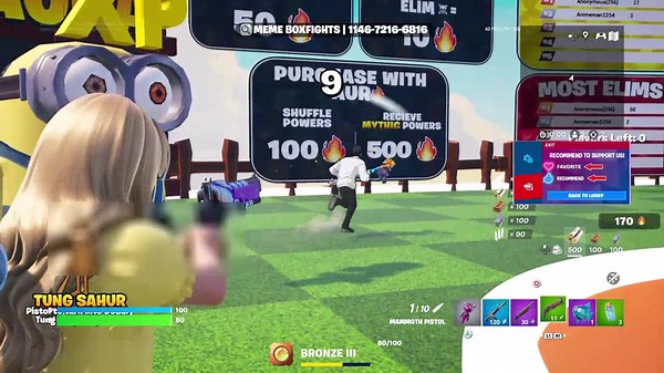 Códigos para Meme Box Fights en Fortnite