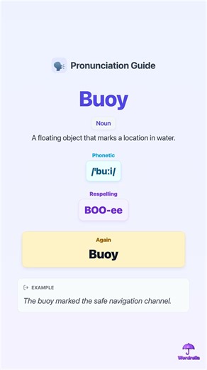 How to pronounce BUOY correctly in 10 seconds 🗣️
