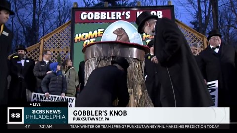 Watch: Punxsutawney Phil delivers his Groundhog Day 2024 forecast