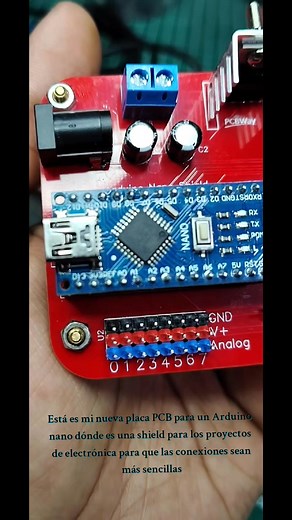 Shield para Arduino nano con PCBWay #fypシ゚ #holamund #esp32 #electronicadigital #3d #mecatronica #electronica #arduino #Programador #Universidad | Mirrortrec