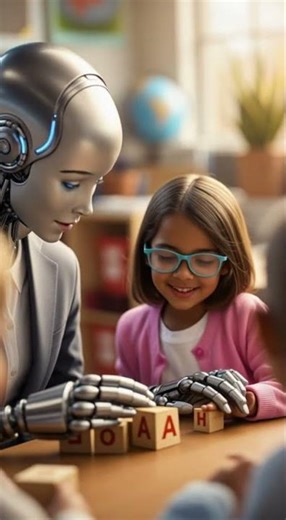 “AI Robots Living With Humans in 2080 🤖✨ #shorts #AIRobots