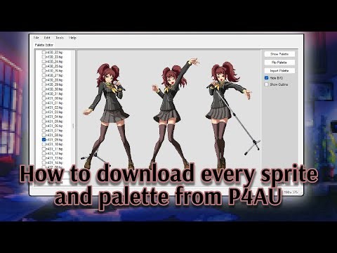 How to download every sprite with any custom palette from Persona 4 Arena Ultimax