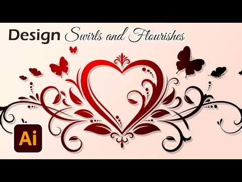 Design a Flourish Vector Valentines Day Heart in Adobe Illustrator