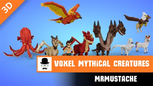 Voxel Mythical Creatures Pack