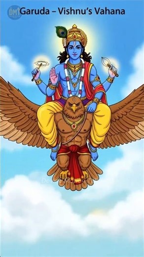 Garuda Becomes Vishnu’s Vahana 🦅 | Garuda Story Part 9 #garuda #vishnu #facts #shortsfeed