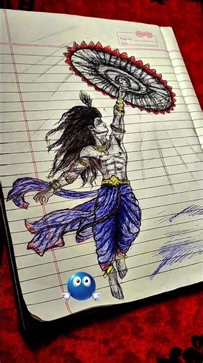How to Draw Krishna with Sudarshan Chakra | Simple Pen Sketch