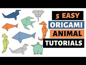 5 Easy Origami Animal Tutorials | Easy Origami Animal Compilation | Origami Easy Animals for Kids