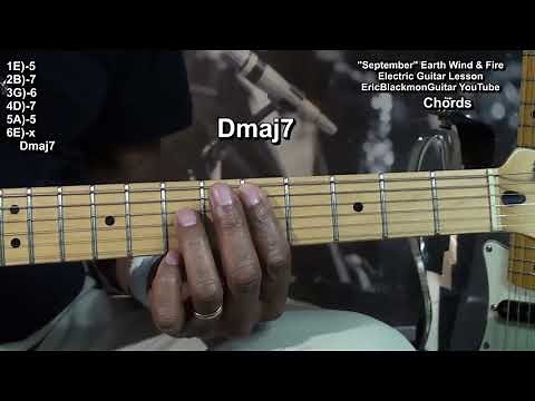 SEPTEMBER Earth Wind And Fire Electric Guitar Lesson ‪@EricBlackmonGuitar‬