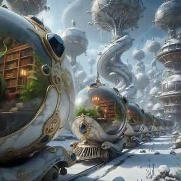 Futuristic Express in an Alien World #annanikolin #nanobananapro #locomotive #alien #futuristic