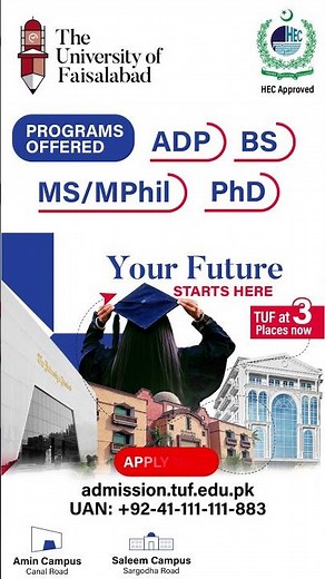🎓 Admissions Open – Fall 2025The University of Faisalabad