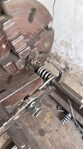 Watch This Skilled Maker Turn Steel Wire Into a Perfect Spring! #shorts #springmaking