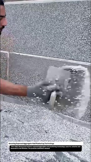 Amazing Exposed Aggregate Wall Plastering Technology | Modern Exterior Finishing Method.