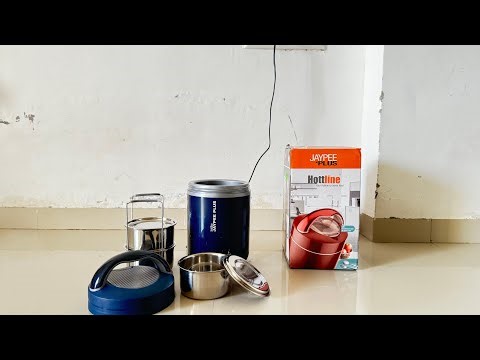 Jaypee Plus Hott line Electric Lunch box 4 SS Container Unboxing