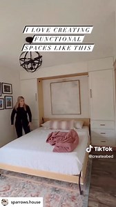 This murphy bed is absolutely AMAZING! Its design is creatively efficient, we love the employment of art both inside or outside the bed, and there is ample storage up down and all around. 👏👏👏 @sparrows.house #murphybed #wallbeds #wallbed #spacesaving #tinyhouse #tinyhouseliving #microhouse #interiordesign #bedroomdesign #bedrooms #bedroompop #bedroominspo #homedesign #housebeautiful #diybed #homedesigninspiration #homeremodeling #homeremodel #efficientliving #bedroomideas #spacesavingfurnitur