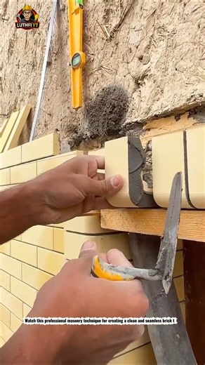 Perfect Brick Tile Corner Installation | Satisfying Masonry Craftsmanship