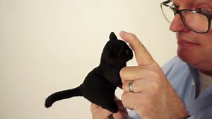 Folkmanis Mini Black Cat Finger Puppet