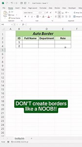 Automatic borders in Excel Formulas Help page(MIS) #exceltipsandtricks #exceltricks #exceltraining #GoogleSheets #exceltips #exceltutorial #Excel | LEARN MORE