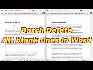 How to batch delete all blank lines in multiple Word files?
