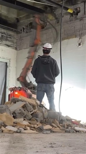 If you think ‪@husqvarna‬ makes a good chainsaw, you’ll love this. #construction #robot #demolition