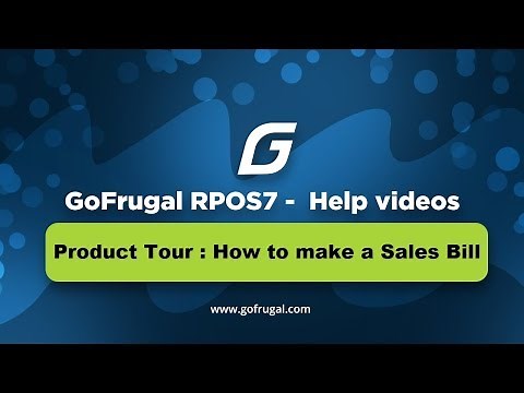 How to make a Sales Invoice? - Create Sales bills with GoFrugal's RetailEasy7 Product