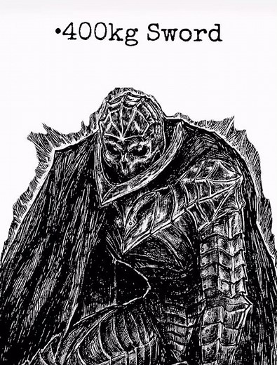 Heavy ass sword and armour Guts Berserk #manga #anime