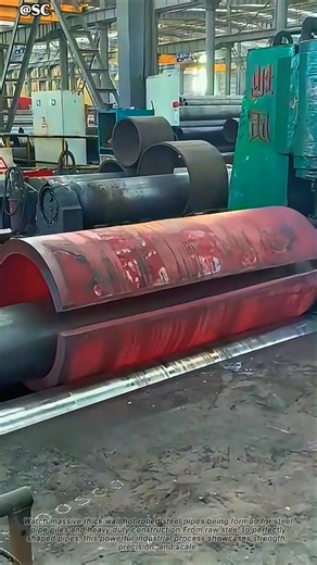 Massive Hot Rolled Steel Pipes | Thick-Wall Steel Tube Production in Action 🔥