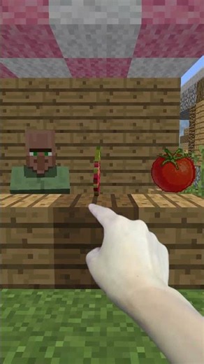 Eating 5 Cursed Minecraft Fruits In Order! 🍎🍌🍑 #shorts