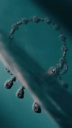 From The Tiffany @tiffanyandco Archives - The legendary Wade necklace (1900) shines again in Netflix’s “Frankenstein.” Worn by actress Mia Goth, its eternal elegance with over 40 carats of diamonds becomes a symbol of beauty reborn. #TiffanyAndCo #Netflix #Frankenstein #movie #diamond #necklace #archive #heritage | High Jewellery Dream