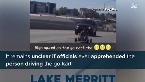 Go-Kart Cruises Down the Highway in Chase