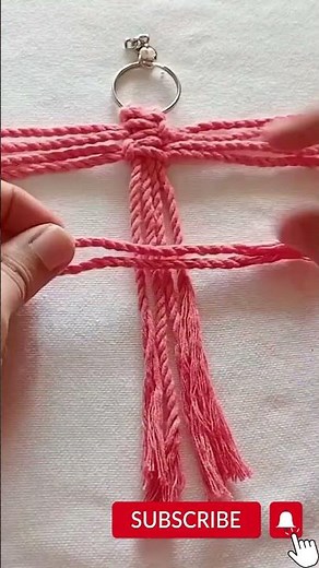 Diy Feather Keychain #macrame #macramekeyring (Full tutorial in my channel)