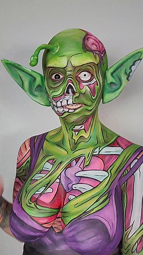 what I tell myself after a 7hr bidypaint #dbz #Halloween #zombie #piccolo