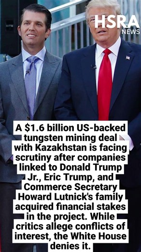 Trump Family’s $1.6 BILLION Kazakhstan Mining Deal Sparks Conflict of Interest Questions #news
