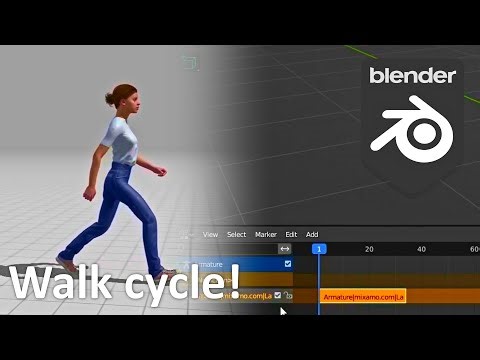 Easy walk cycle animation in Blender 3.4 | Blender Basics