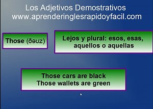 Adjetivos demostrativos en inglés: this, that, these, those