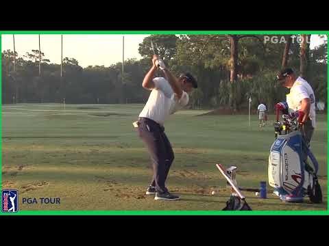 No.1 Power Long Hitter Bryson DeChambeau Driving Range Practice Warm up, Awesome Swing Motion