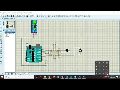 VOICE CONTROL arduino Hc05 bluetooth proteus