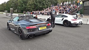 Porsche GT2 RS vs Audi R8 – Sound & Speed!